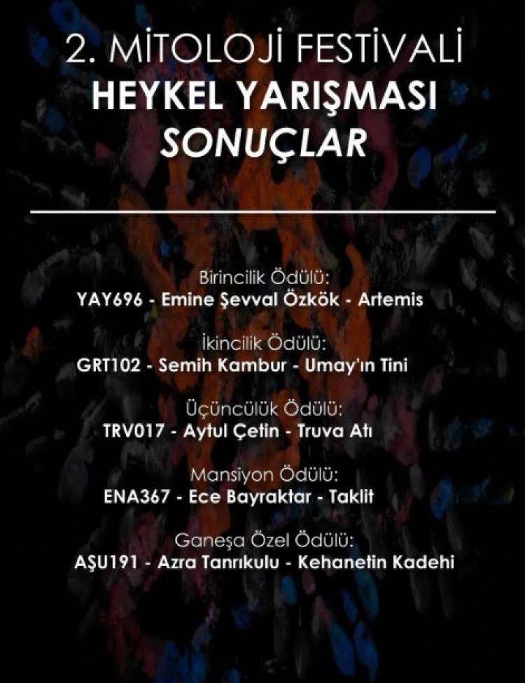 2. Mitoloji Festivali Heykel Yarışması’nda Başarı