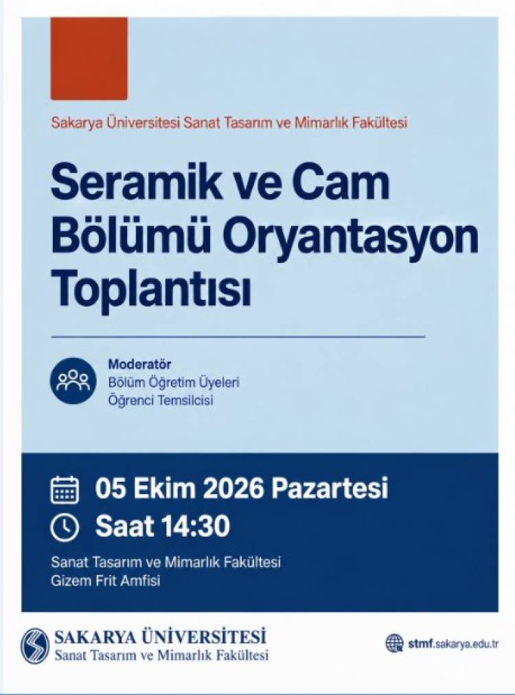 Seramik ve Cam Bölümü Oryantasyon Toplantısı